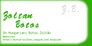 zoltan botos business card